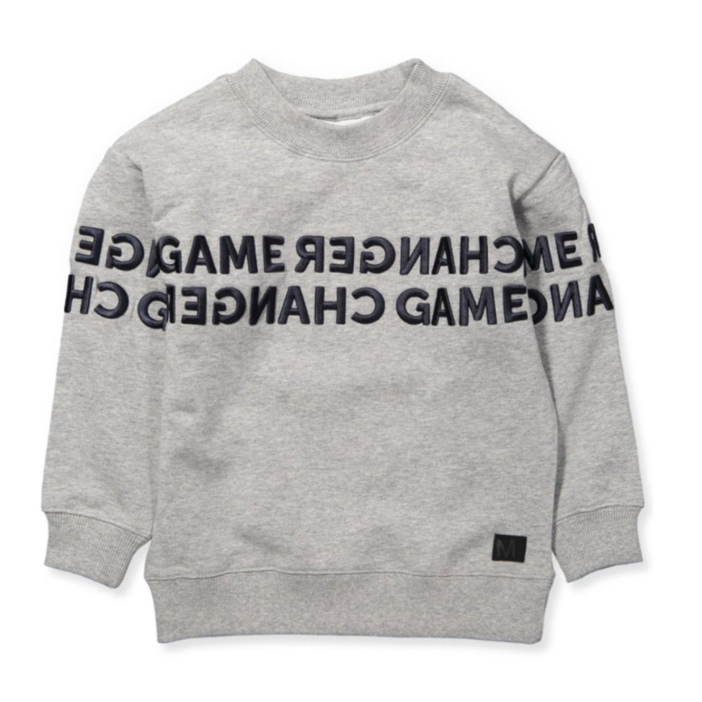Molo Morrison Game Changer Kids Boys Sweatshirt 7 122 Grey Melange Black